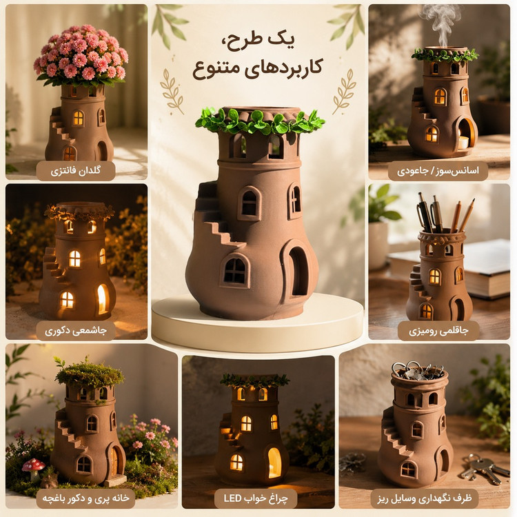 گلدان طرح مناره